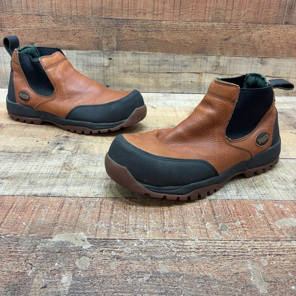 Duluth Trading Co Boots Mens Size 11 W 44.5 Brown Leather Ankle Chelsea Workwear